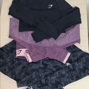GYMSHARK LONG SLEEVE CROP BUNDLE